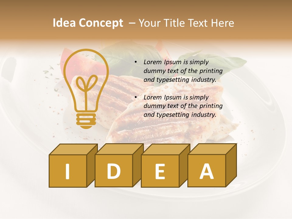 Lunch Fillet Grill PowerPoint Template