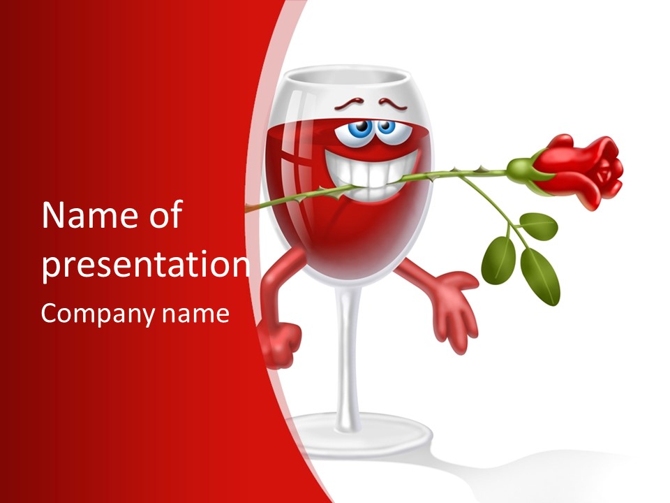 Romantic Wine Gift PowerPoint Template