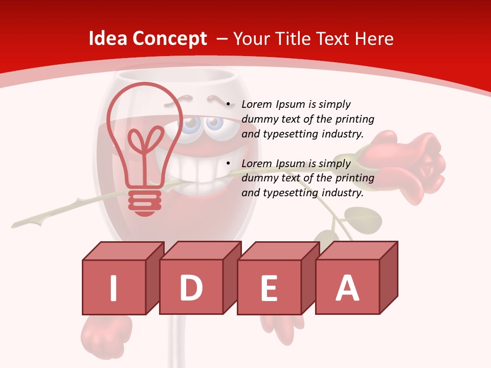 Romantic Wine Gift PowerPoint Template