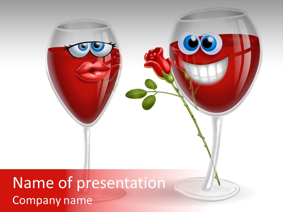 Wine Bridegroom Male PowerPoint Template