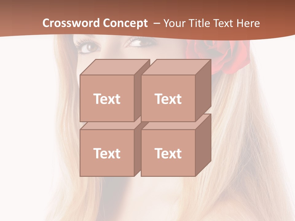 Blond Long Model PowerPoint Template