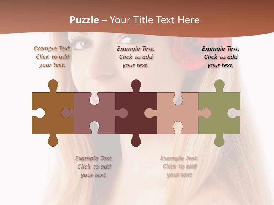 Blond Long Model PowerPoint Template