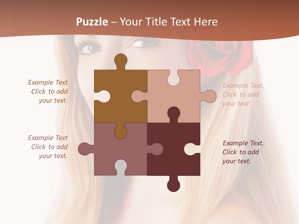 Blond Long Model PowerPoint Template