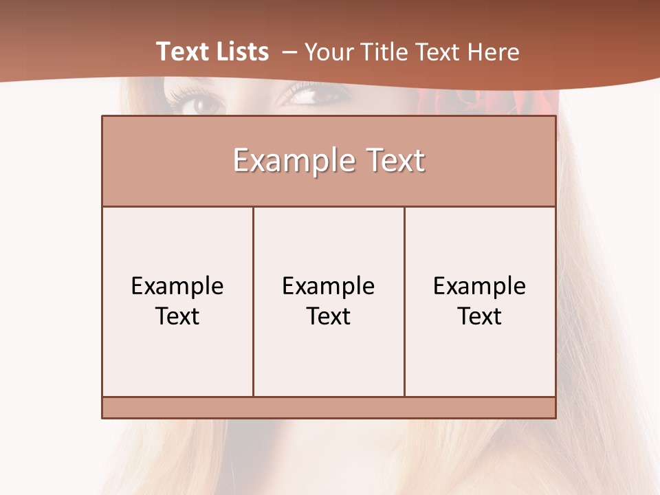 Blond Long Model PowerPoint Template
