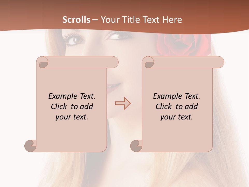 Blond Long Model PowerPoint Template
