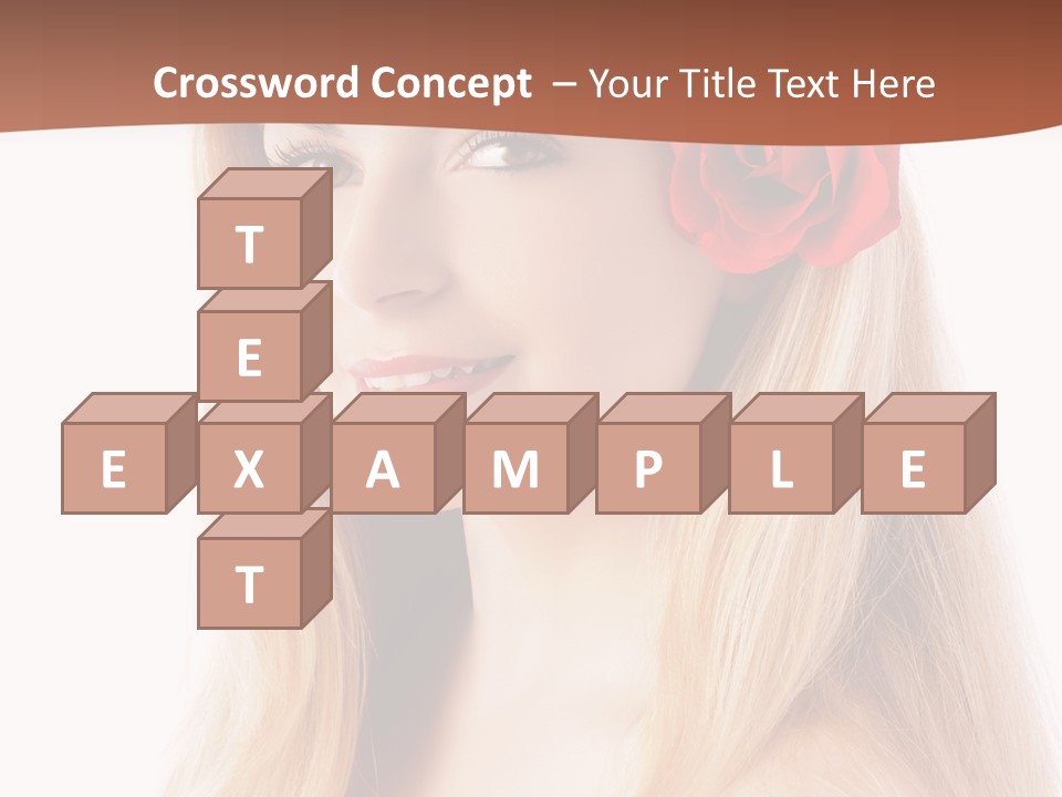 Blond Long Model PowerPoint Template