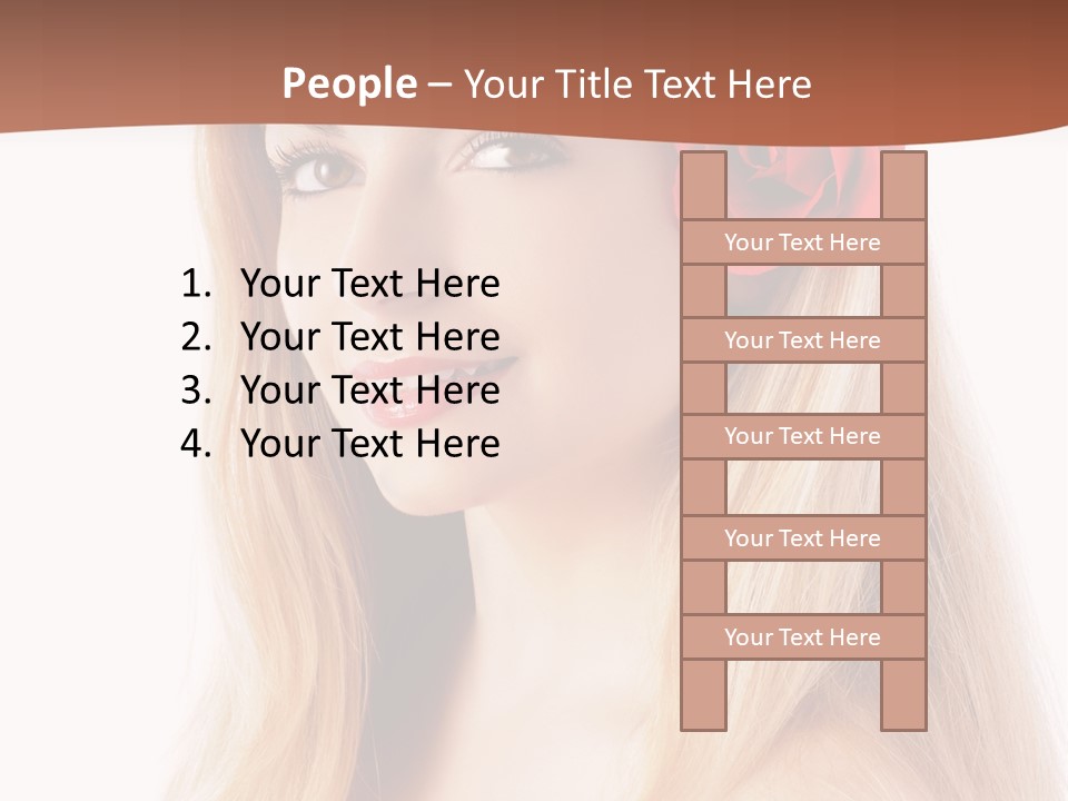 Blond Long Model PowerPoint Template