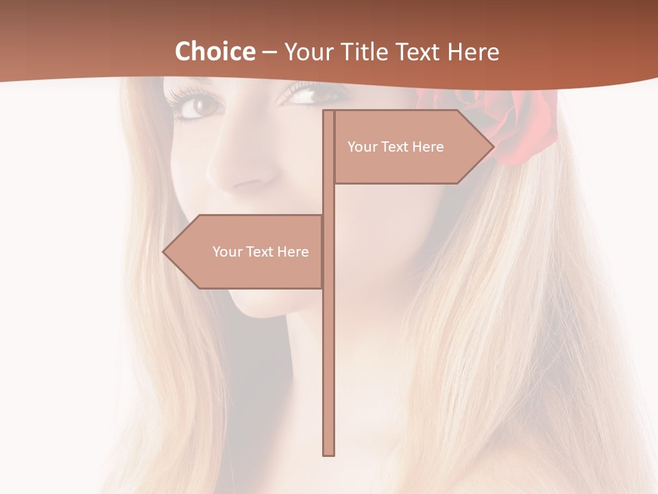 Blond Long Model PowerPoint Template