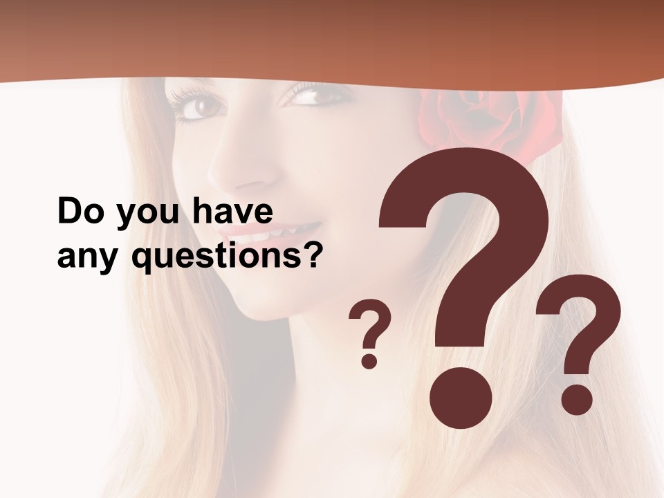 Blond Long Model PowerPoint Template