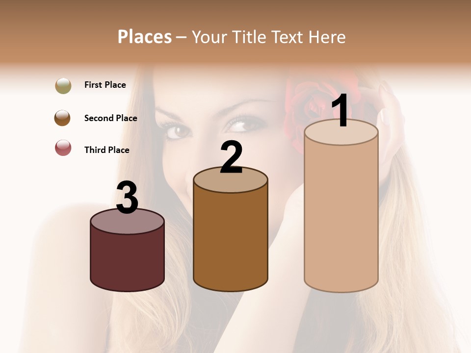 Flower Female Hair PowerPoint Template