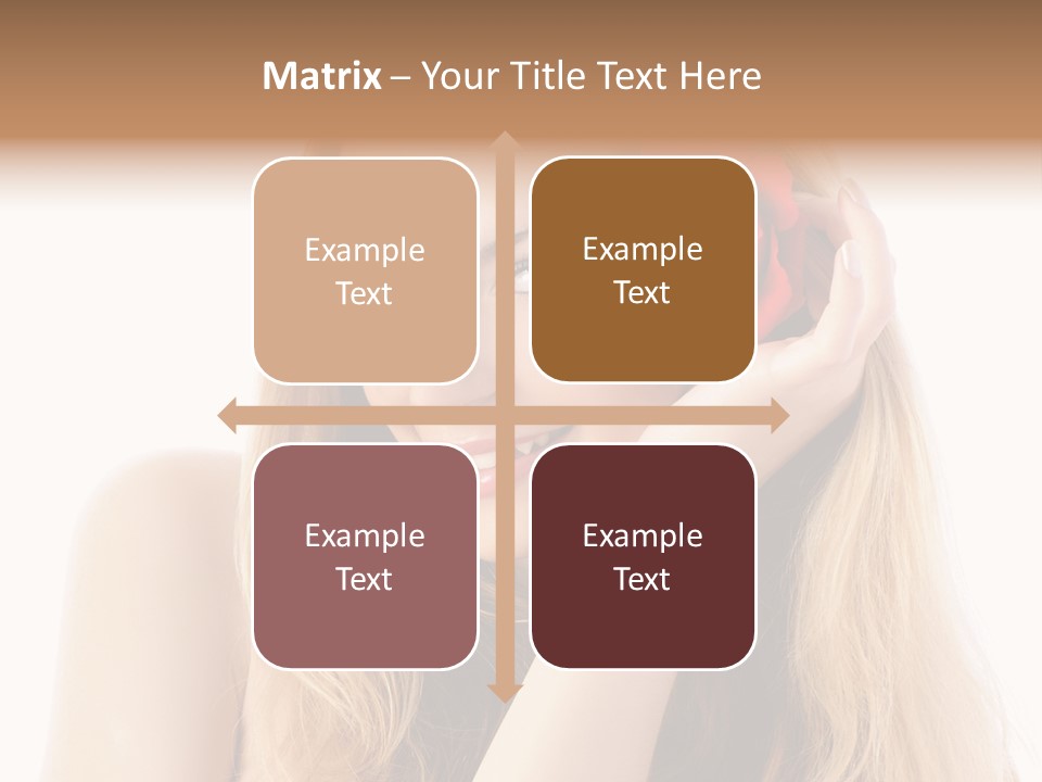 Flower Female Hair PowerPoint Template