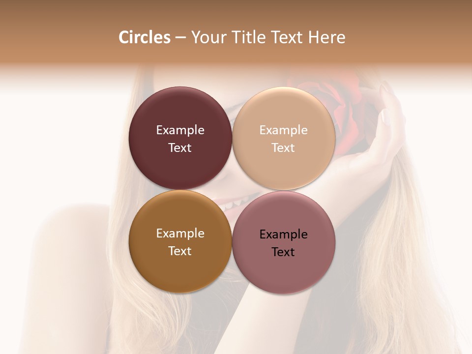 Flower Female Hair PowerPoint Template