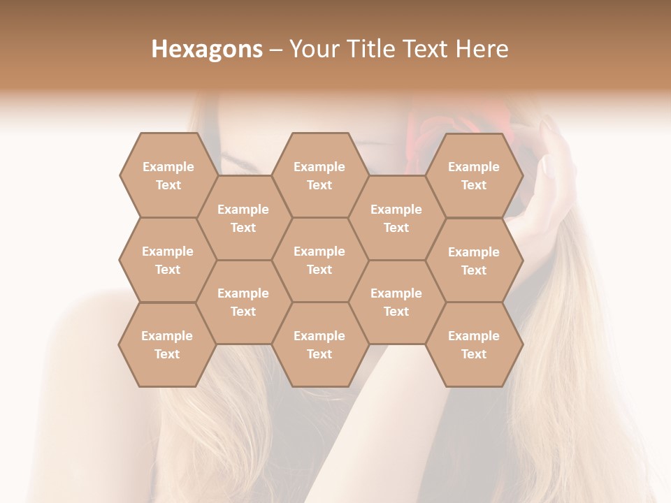 Flower Female Hair PowerPoint Template