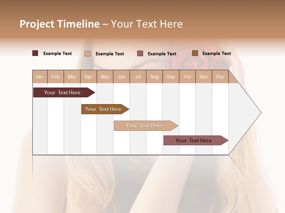Flower Female Hair PowerPoint Template