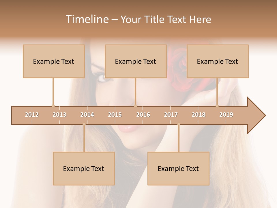 Flower Female Hair PowerPoint Template