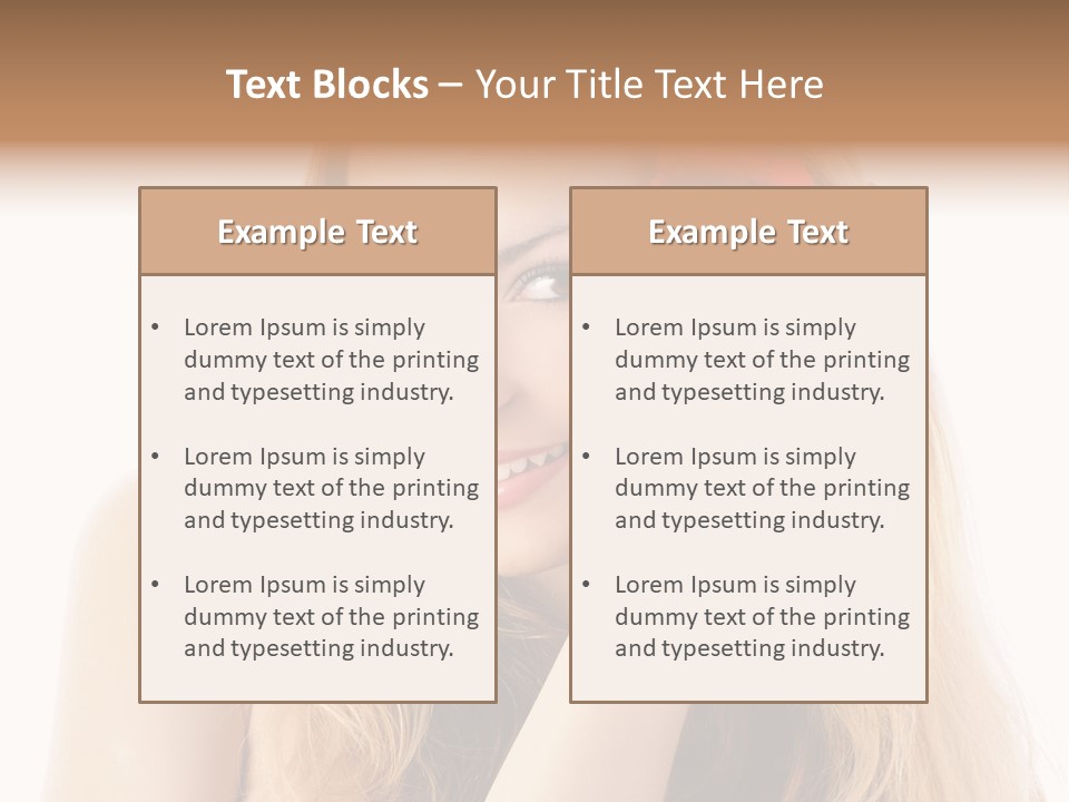 Flower Female Hair PowerPoint Template