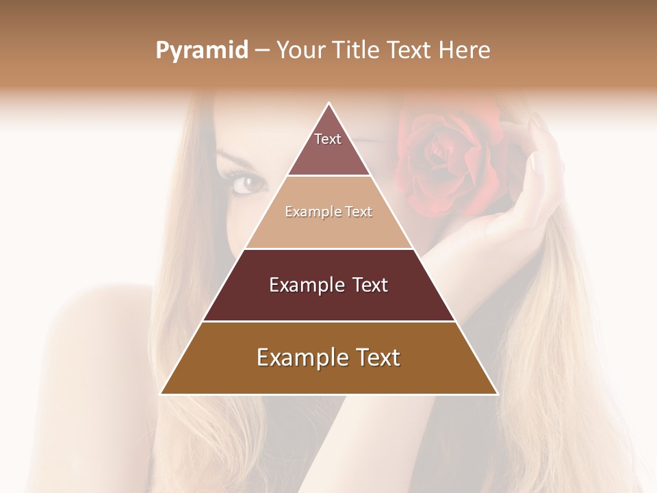 Flower Female Hair PowerPoint Template