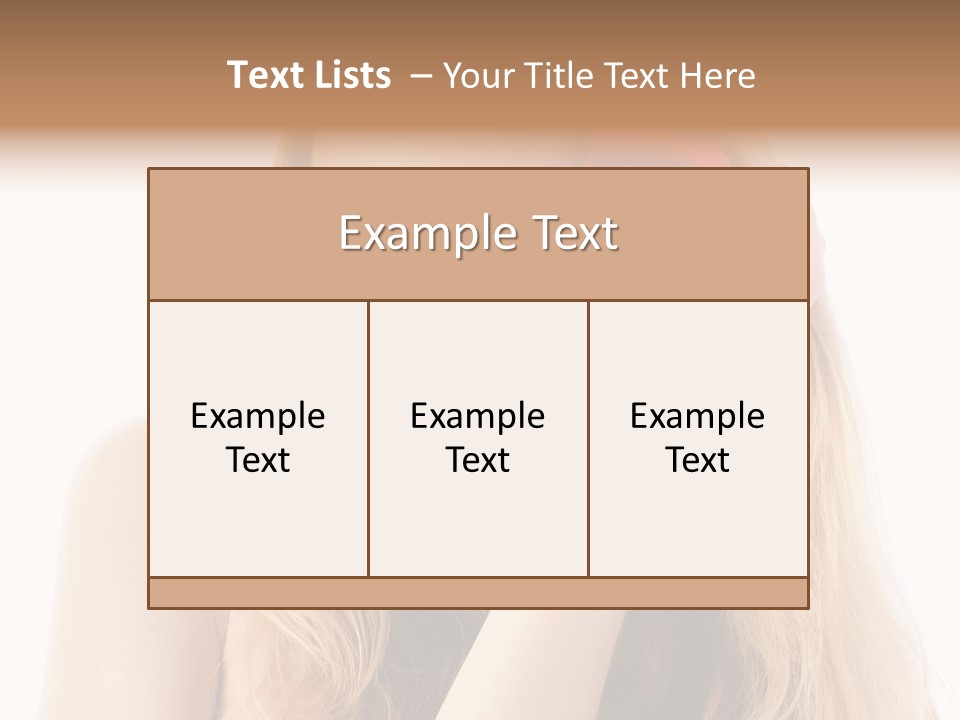 Flower Female Hair PowerPoint Template