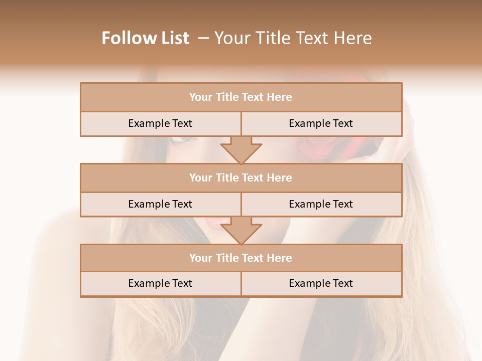 Flower Female Hair PowerPoint Template