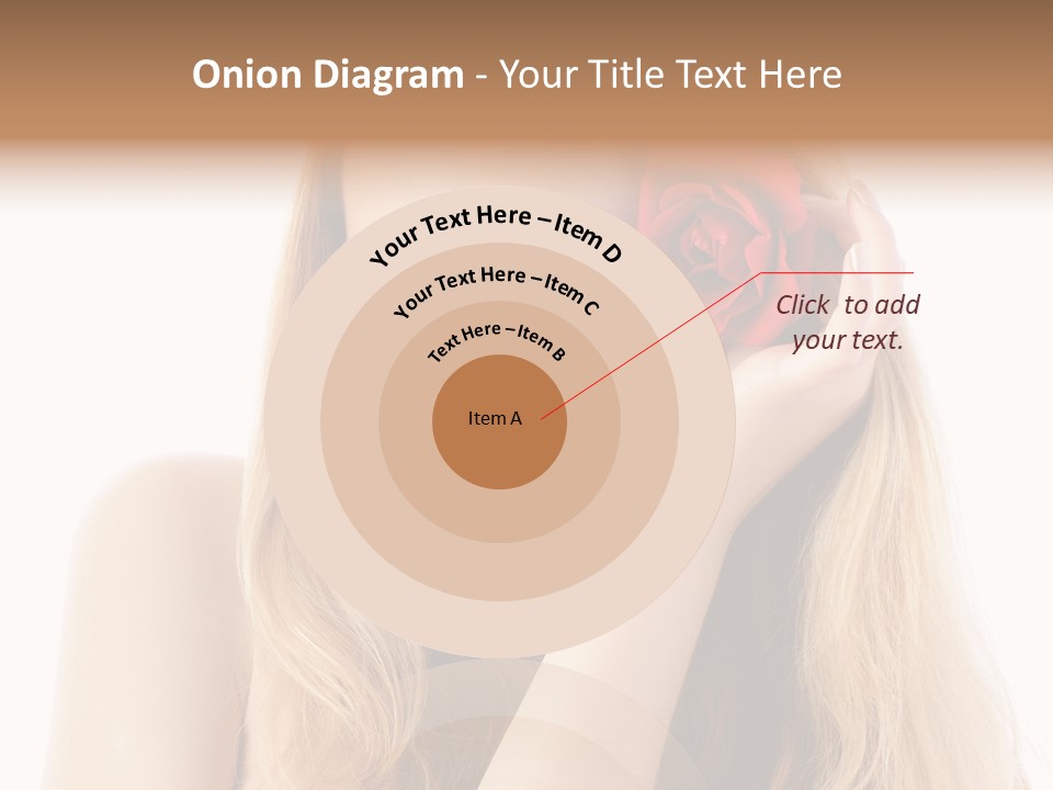 Flower Female Hair PowerPoint Template