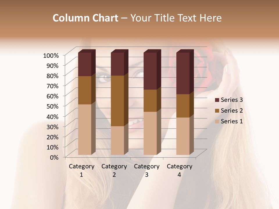 Flower Female Hair PowerPoint Template