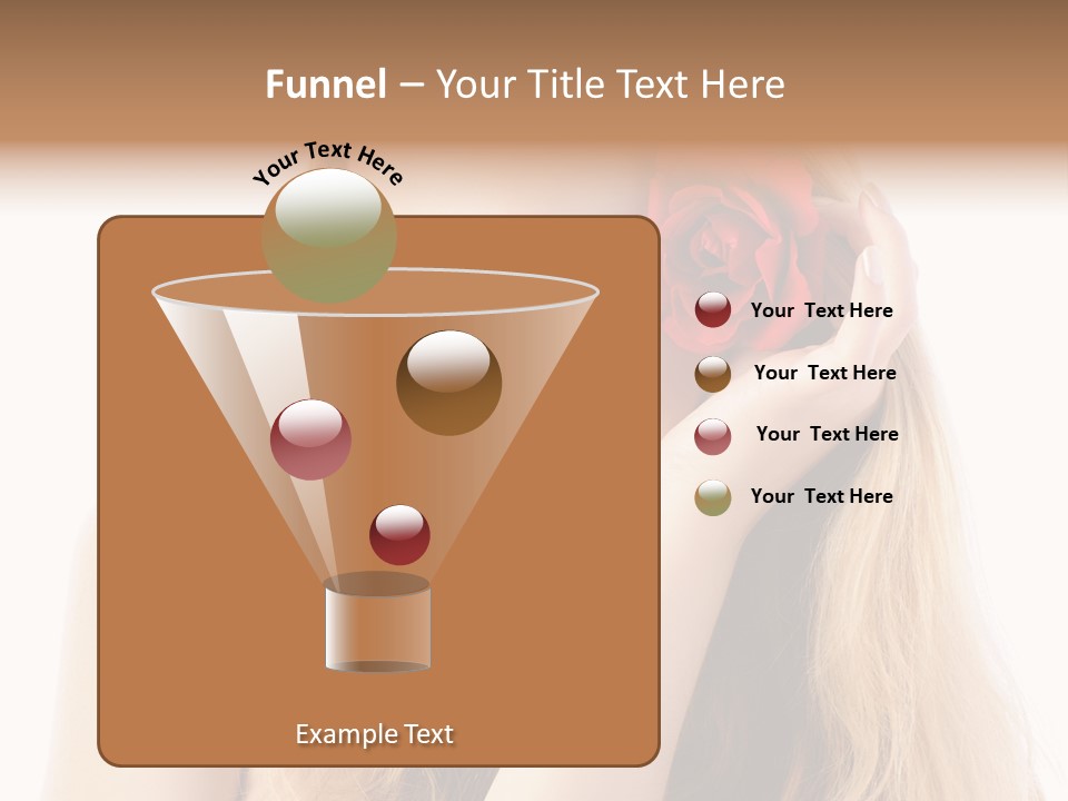 Flower Female Hair PowerPoint Template