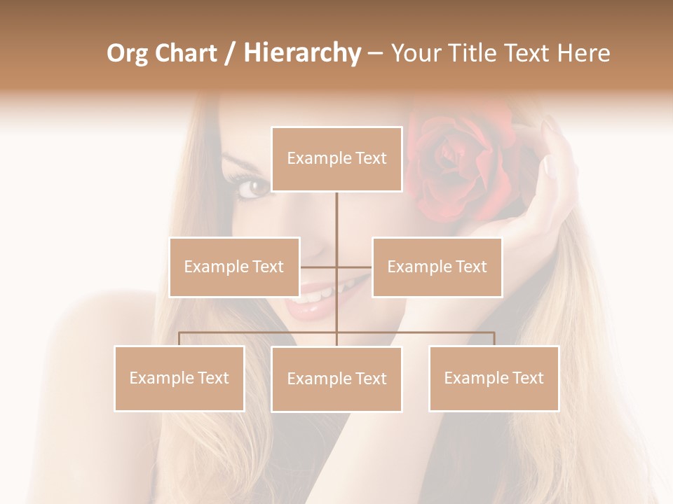 Flower Female Hair PowerPoint Template