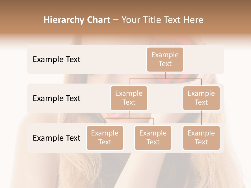 Flower Female Hair PowerPoint Template