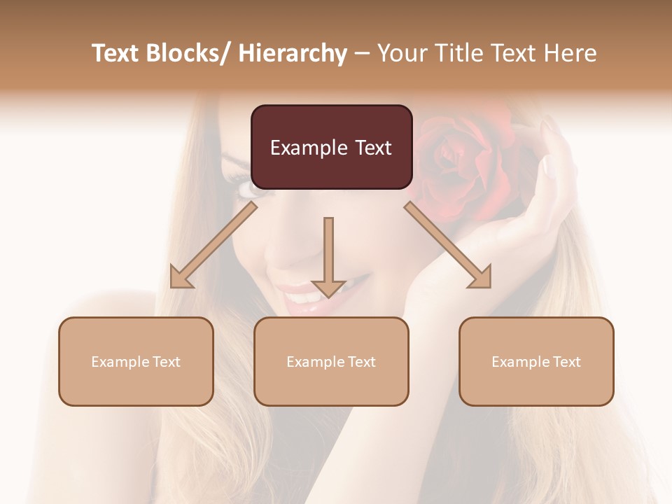 Flower Female Hair PowerPoint Template