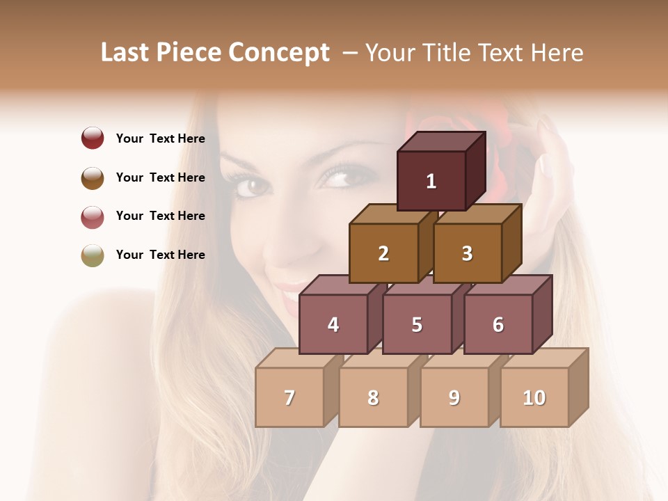 Flower Female Hair PowerPoint Template