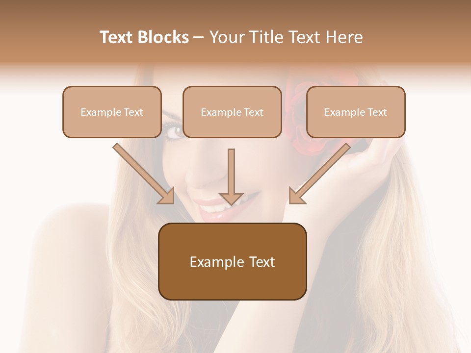 Flower Female Hair PowerPoint Template