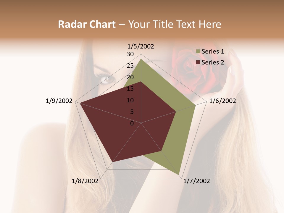 Flower Female Hair PowerPoint Template