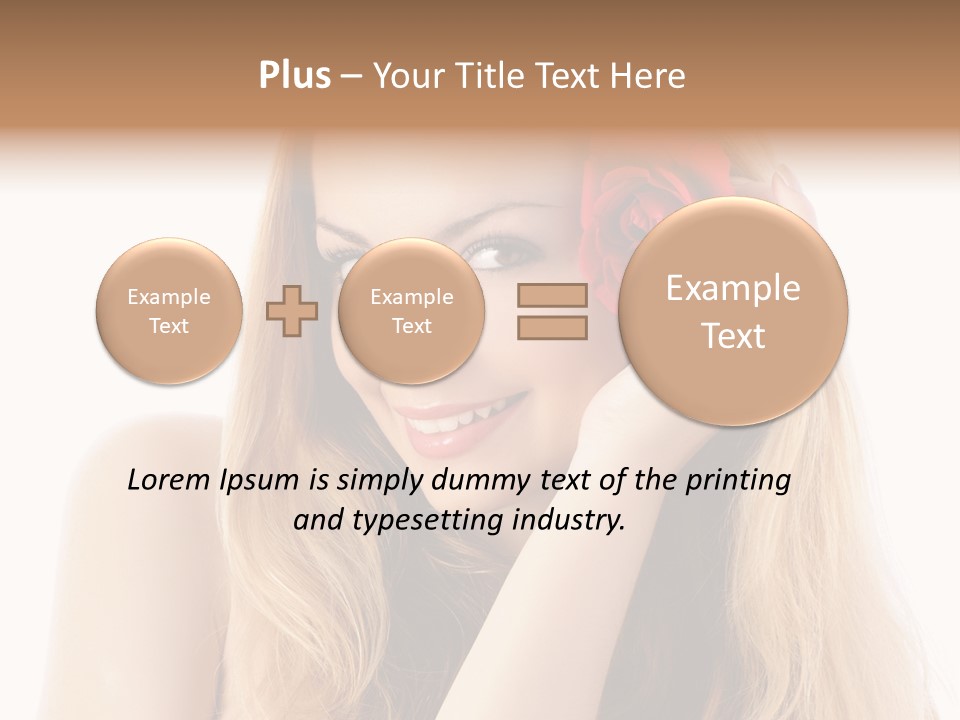 Flower Female Hair PowerPoint Template