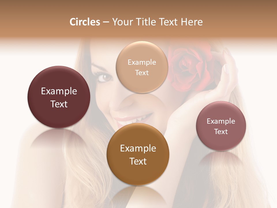 Flower Female Hair PowerPoint Template