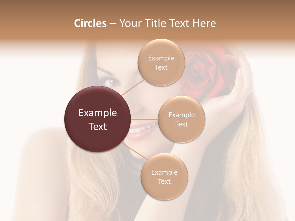 Flower Female Hair PowerPoint Template