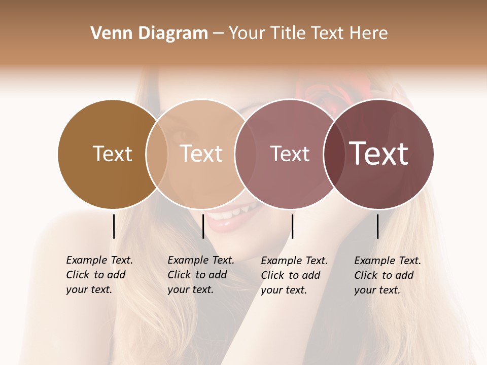 Flower Female Hair PowerPoint Template