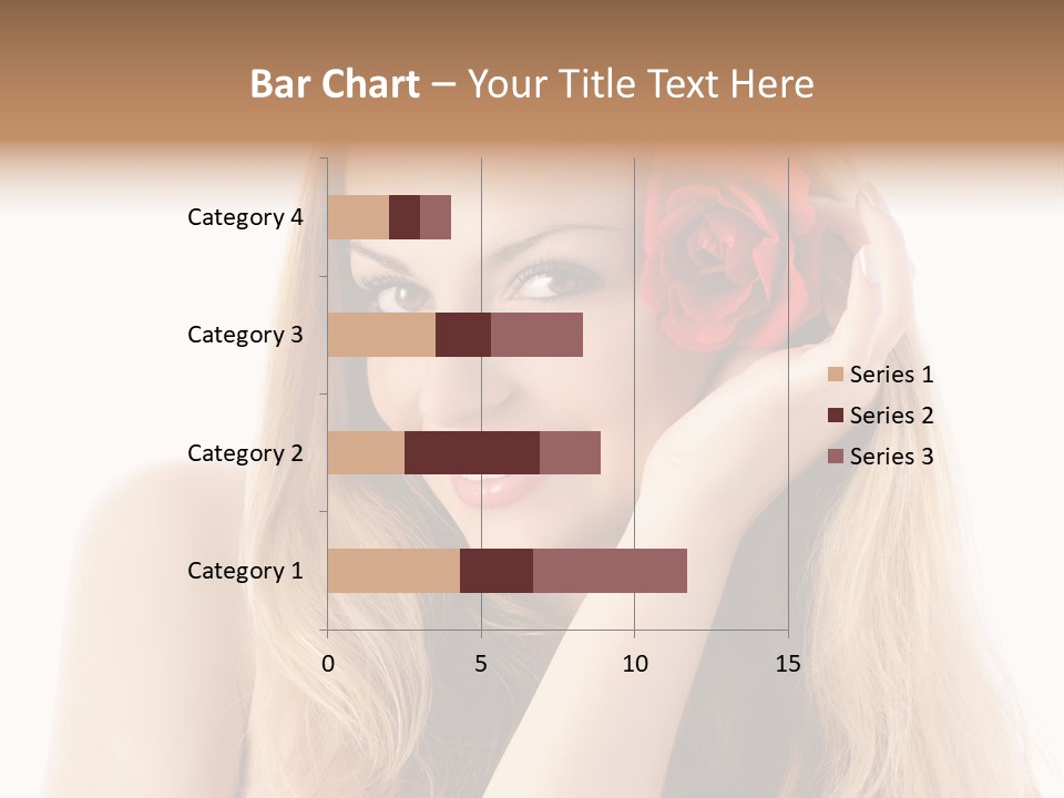 Flower Female Hair PowerPoint Template