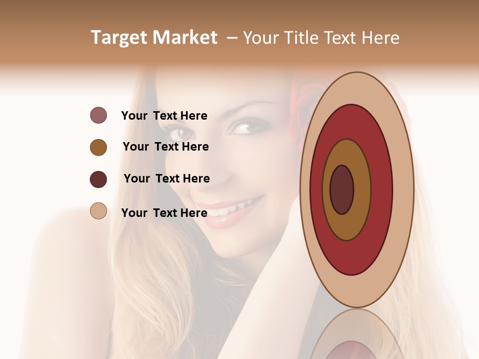 Flower Female Hair PowerPoint Template