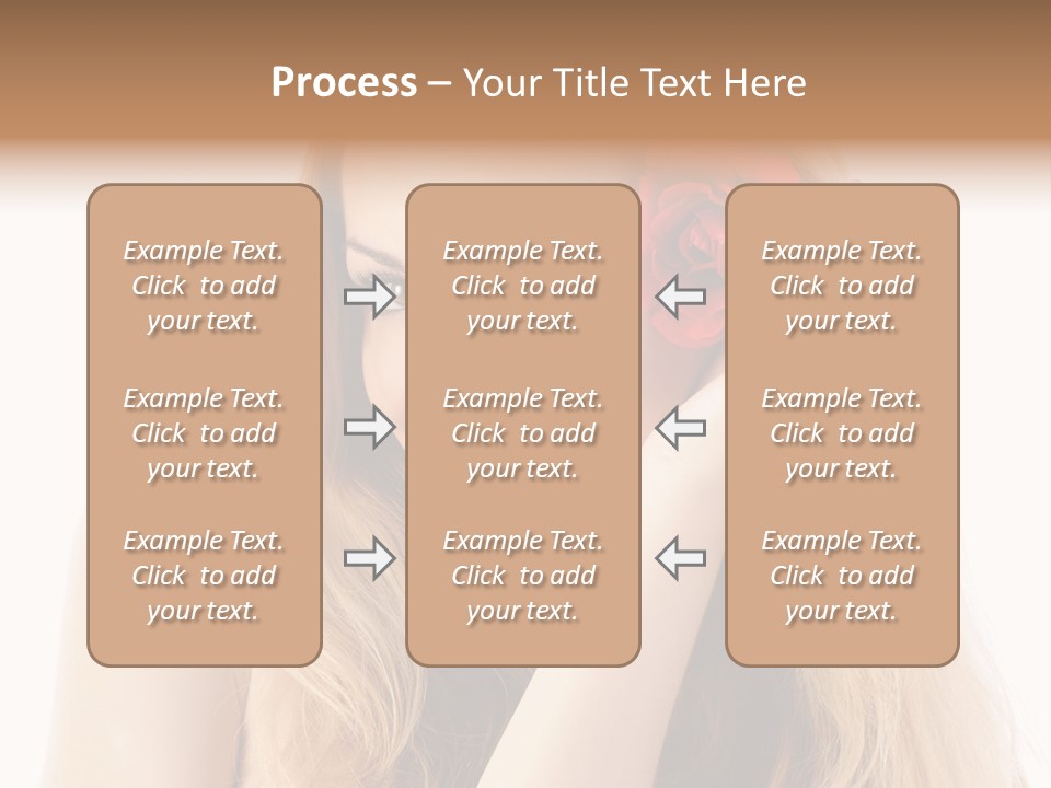Flower Female Hair PowerPoint Template