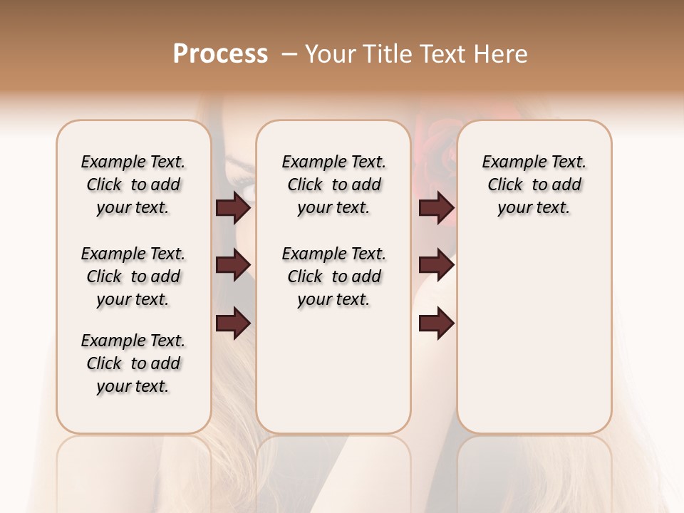 Flower Female Hair PowerPoint Template