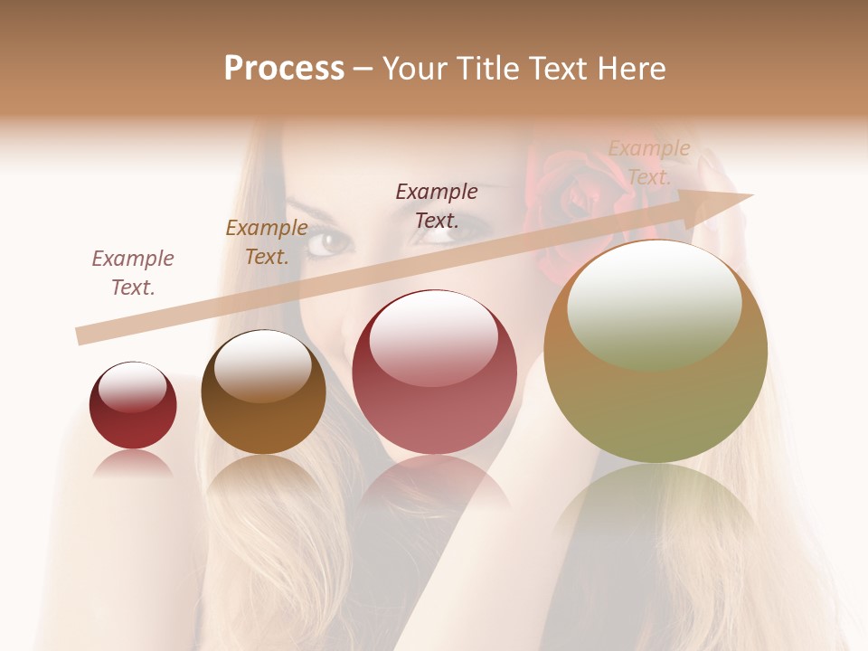 Flower Female Hair PowerPoint Template