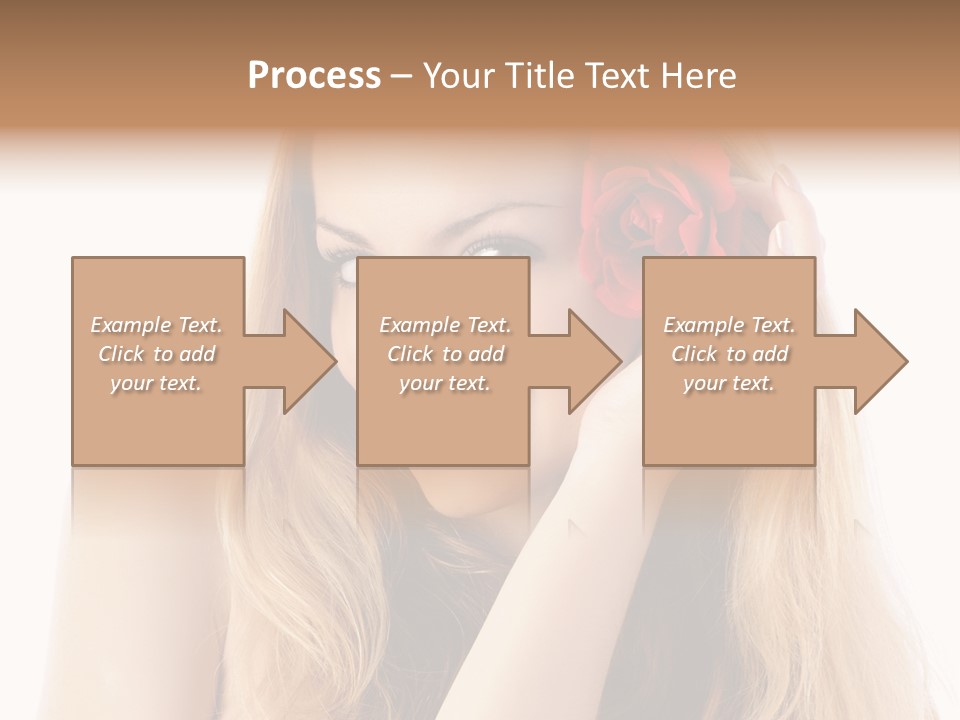 Flower Female Hair PowerPoint Template