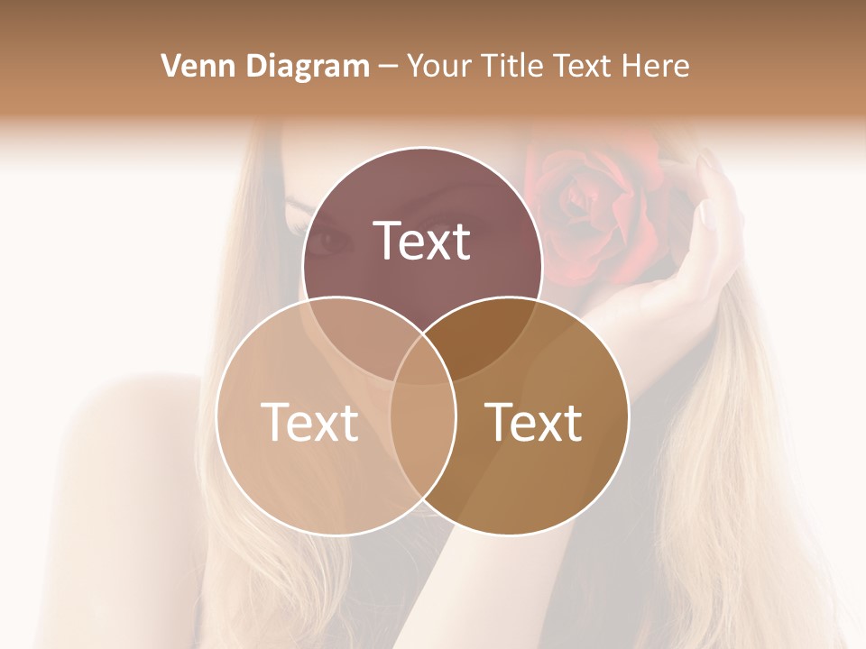 Flower Female Hair PowerPoint Template