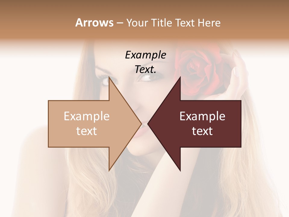 Flower Female Hair PowerPoint Template