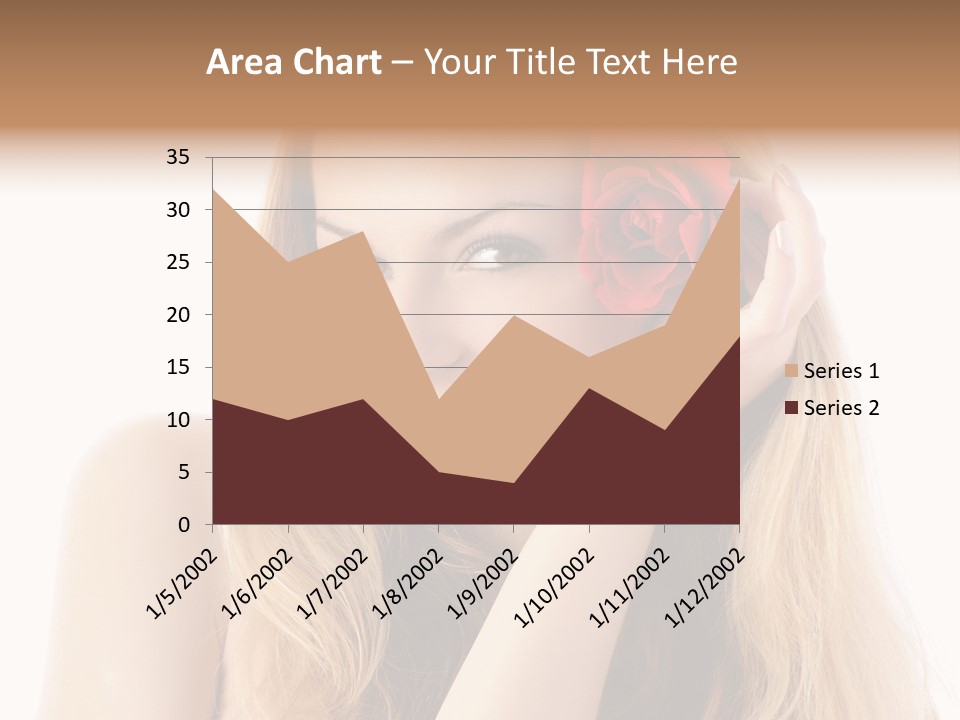 Flower Female Hair PowerPoint Template