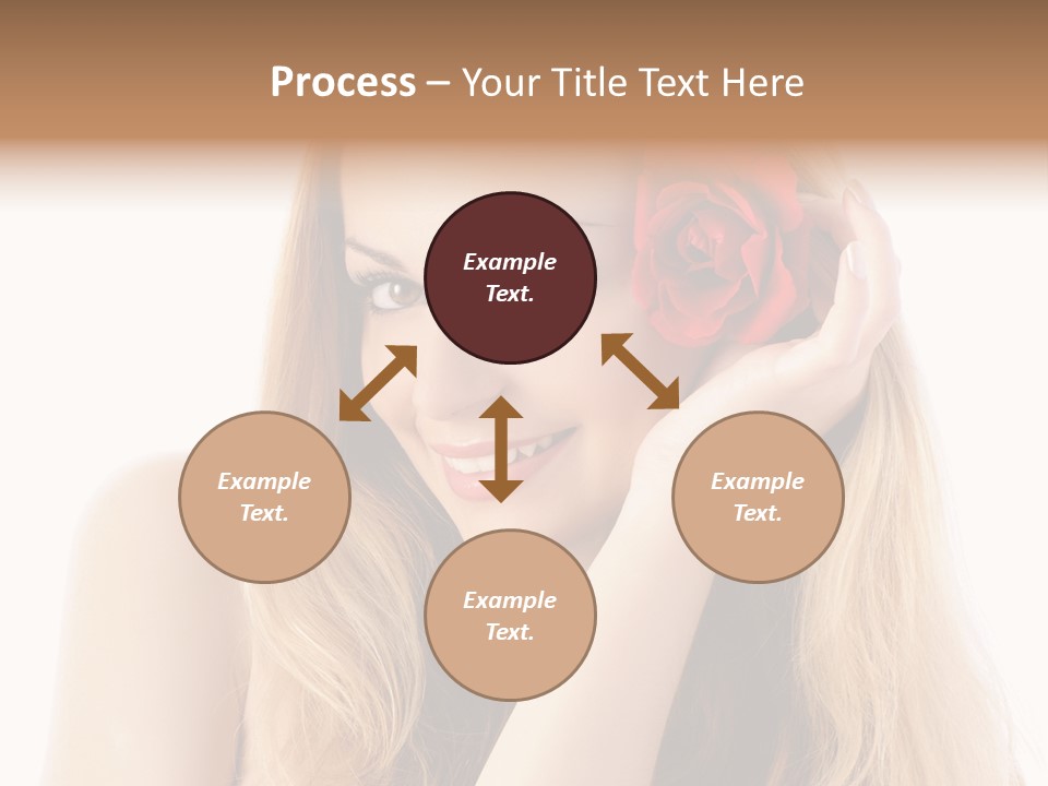 Flower Female Hair PowerPoint Template