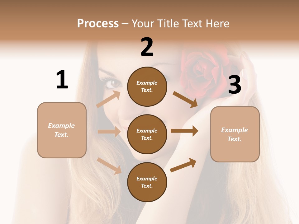 Flower Female Hair PowerPoint Template