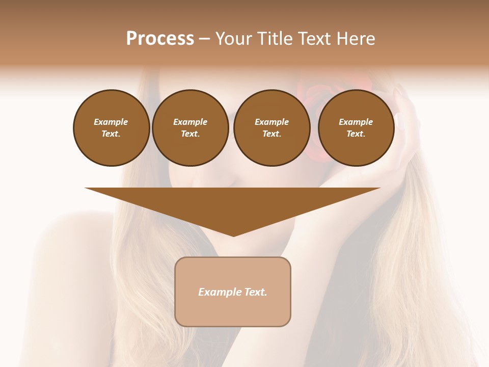 Flower Female Hair PowerPoint Template