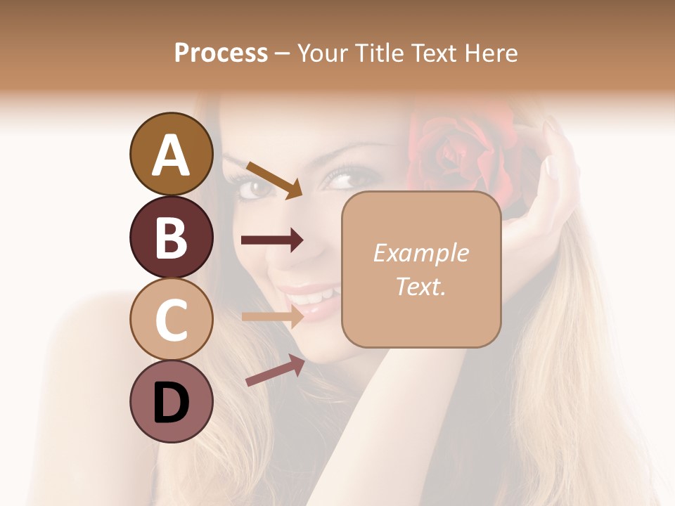 Flower Female Hair PowerPoint Template