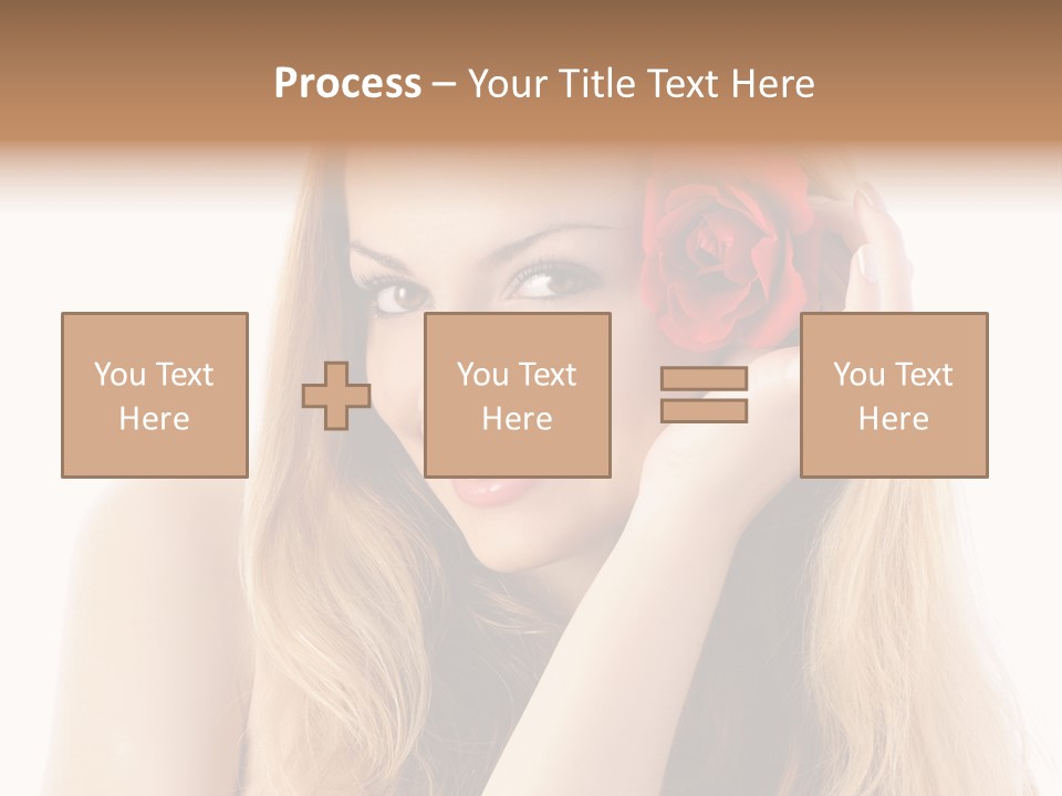 Flower Female Hair PowerPoint Template